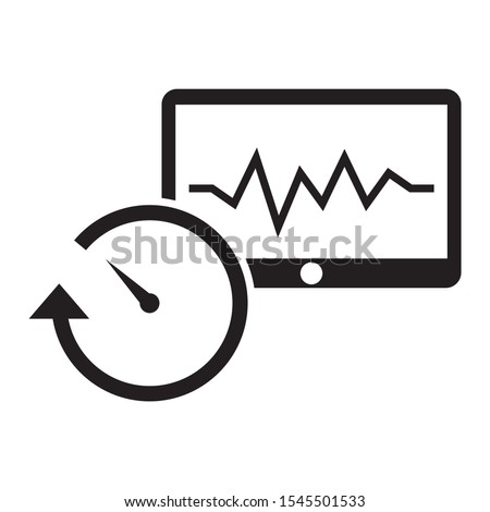 real-time data for patient care decisions concept, encourages outcome-focused planning Vector Icon Wireless physiological monitoring Design Royalty-Free Stock Photo #1545501533