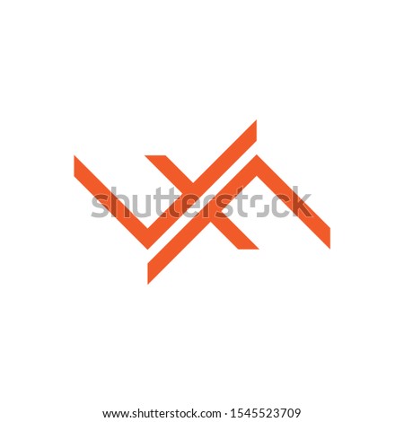 letter tf stripes geometric logo vector