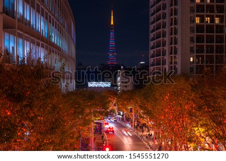 Winter Illumination at Roppongi Hills in the theme of hot to cold.
Christmas & New Year celebrate illumination with Tokyo Tower.