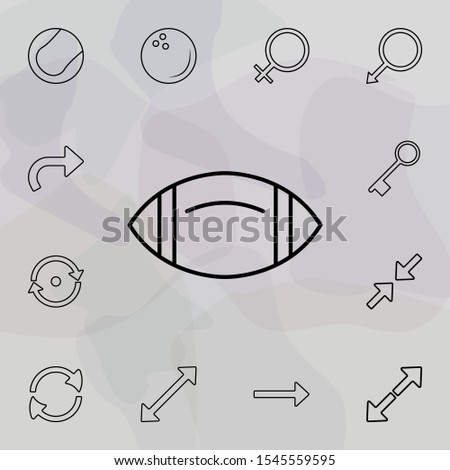 rugby ball icon. Simple set of web icons. One of the collection for websites, web design, mobile app