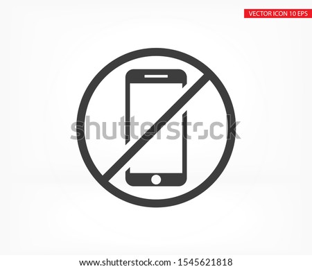 a ban on the phone icon vector . Lorem Ipsum Illustration design
