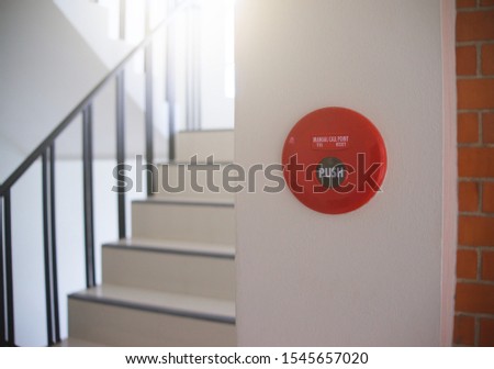 Press for fire alarm bell with Fire escape ladder