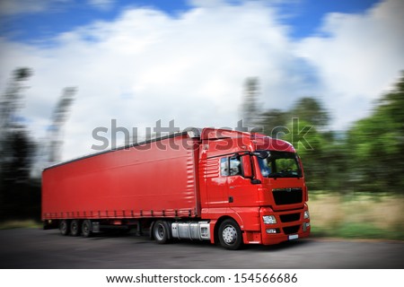 Truck on the road Royalty-Free Stock Photo #154566686