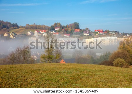 Panorama of Polanczyk area. Polanczyk, Subcarpathia, Poland.