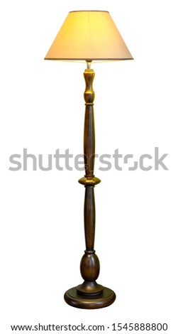 Floor Lamp Isolated on White Background with Clipping Path Royalty-Free Stock Photo #1545888800
