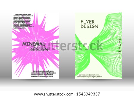 Minimal vector coverage. Abstract cover with the effect of movement and distortion. Trendy geometric patterns. EPS10 Vector Design.
