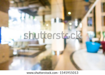 Abstract blur and defocus luxury hotel lobby interior for background