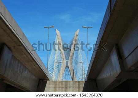 cable bridge at Marginal Pinheiro in the city of São Paulo, Brazil