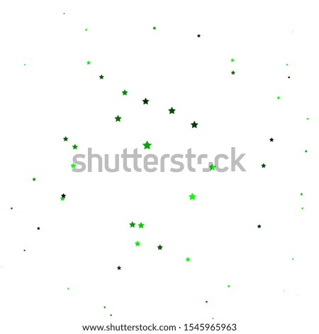 Dark Green vector layout with bright stars. Blur decorative design in simple style with stars. Design for your business promotion.