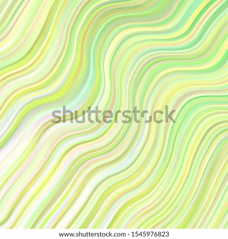 Light Green vector backdrop with curves. Abstract illustration with gradient bows. Smart design for your promotions.