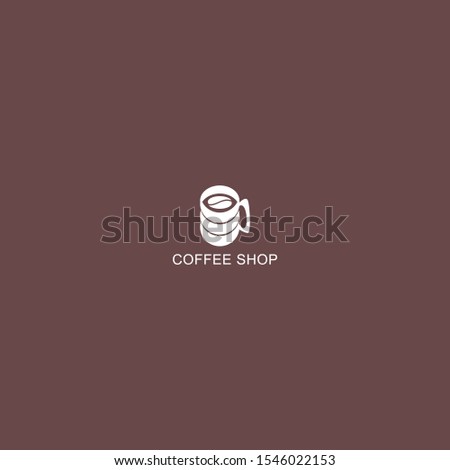 simple coffee cup logo for cafe, food and beverage business