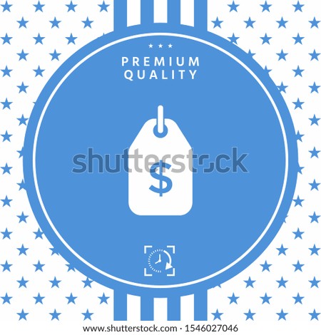 Tag with dollar symbol. Price tag icon for download