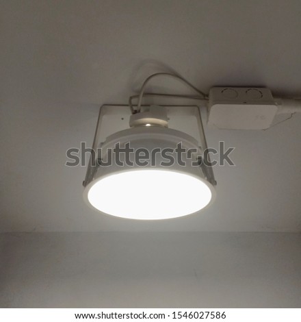 White vintage ceiling lights lamp on a white background.