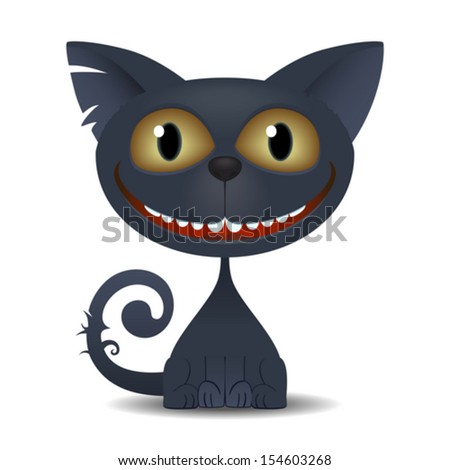 Vector Illustration of Black cat