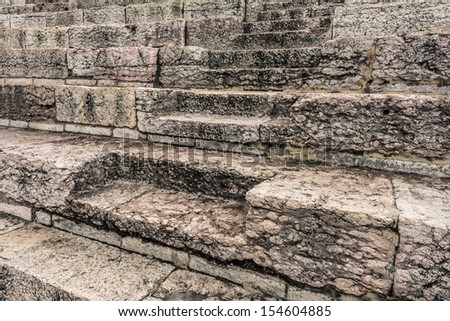 Roman arena stairs in Verona, Italy