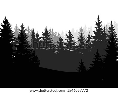 Flat forest tree nature plant. Vector collection green trees icon. Green trees set. Flat style. 
