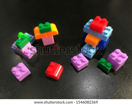 Lego multi color puzzle Placed on a black table