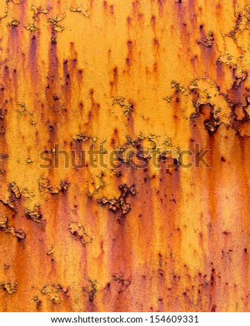 Rusty gold, yellow and brown metal panel