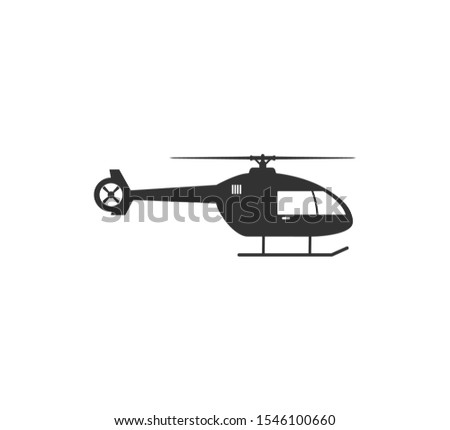 Air helicopter transport icon. illustration, flat design.
