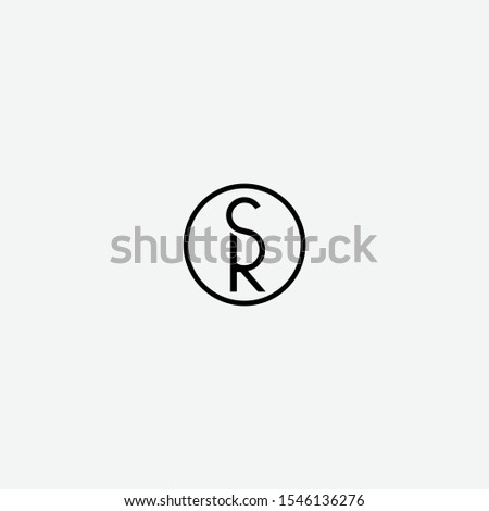 SR initials letter creative logo icon vector black color free download