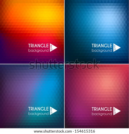 Abstract triangle backgrounds set II - eps10