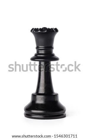 Black chess piece isolated on white background Royalty-Free Stock Photo #1546301711