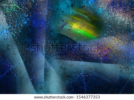 lights and pigments dark colorful sci fi background