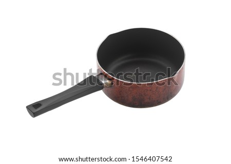 Frying pan on white background. 
