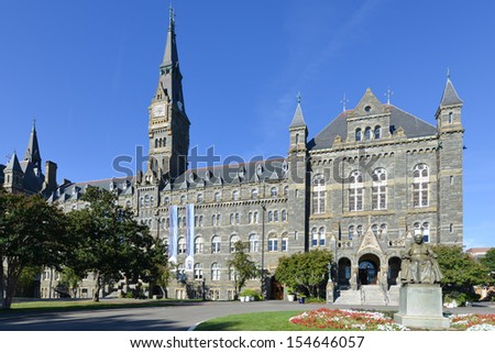 Georgetown University main building in Washington DC - United States