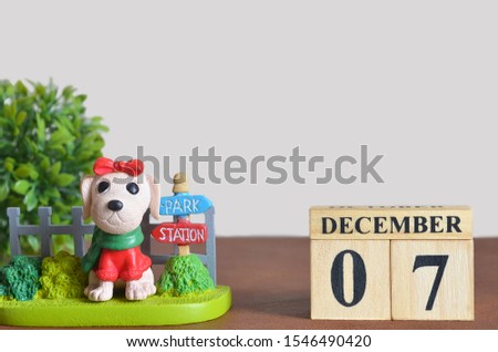 The dog in the garden, Date of number cube design, December 7.