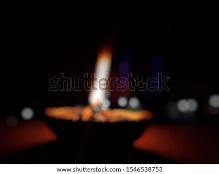 Blurred Traditional Indian Lamp Background