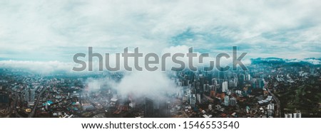 Clouds above Kuala Lumpur view from Tun Razak Exchange which already completed 