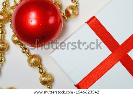 Christmas decorations and gift boxes