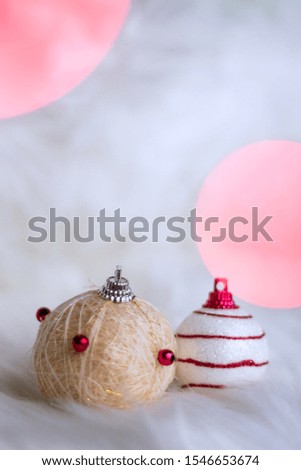 Christmas balls with christmas lights