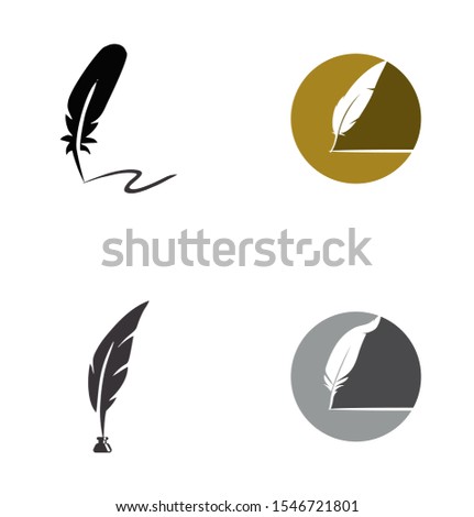 feather pen logo design inspiration