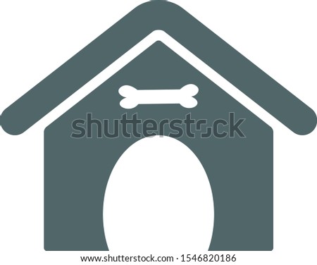 Dog house icon. Vector illustration