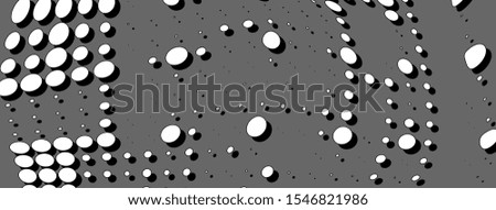 Abstract halftone gray dots. Vector pop art texture. Grunge wave pattern