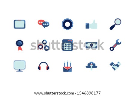 social media and technology icon set pack, High Quality variety symbols Vector illustration