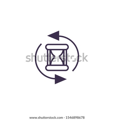 Hourglass design, Clock time tool instrument second deadline measure and measure theme Vector illustration
