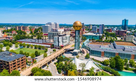 Knoxville, Tennessee, USA Downtown Skyline Aerial. Royalty-Free Stock Photo #1546908974
