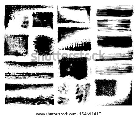 collection of grungy design elements Royalty-Free Stock Photo #154691417
