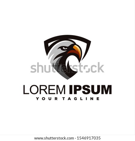 awesome shield eagle logo design