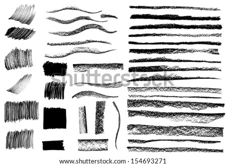collection of grungy design elements Royalty-Free Stock Photo #154693271