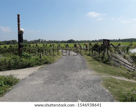 This is the border of India and Bangladesh, this photo has been taken from India 