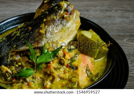 Malaysia River Fish Pangasius Sutchi, Malaysia Tradisional Food 'Ikan Patin Tempoyak'.