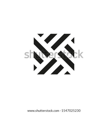 Logo Design Icon with Bamboo woven or Tile for Business or Industrial Logo design Royalty-Free Stock Photo #1547025230