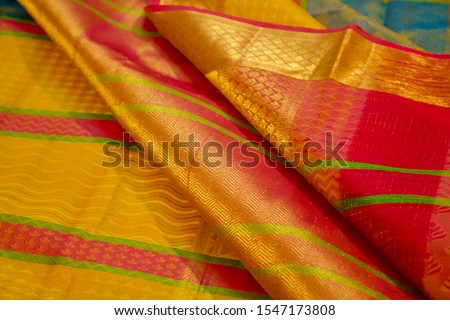 Indian Traditional Kancheepuram Silk Saree Royalty-Free Stock Photo #1547173808