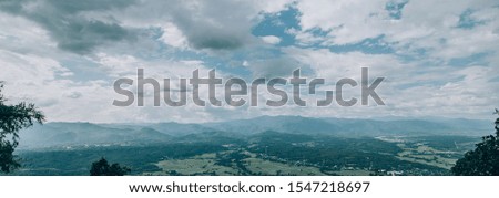 Wide view picture have cloudscape and landscape,Lampang Thailand
