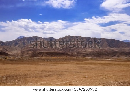 Plain area of the plateau of Xinjiang, China, Asia