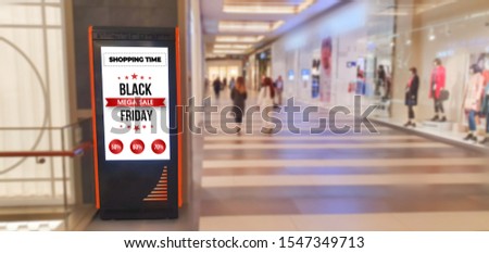 Black friday sale banner shoping mall 